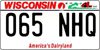 WI license plate 065NHQ