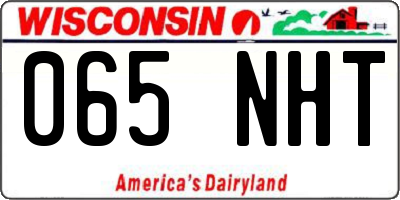 WI license plate 065NHT