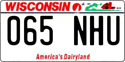 WI license plate 065NHU