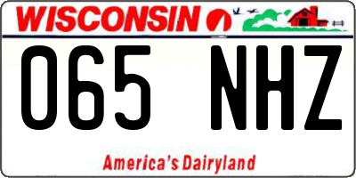 WI license plate 065NHZ