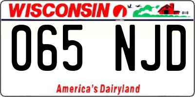 WI license plate 065NJD