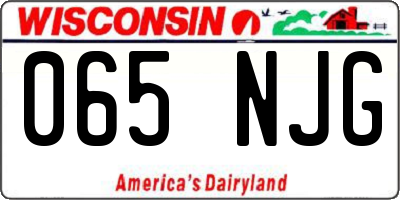 WI license plate 065NJG