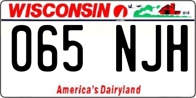 WI license plate 065NJH