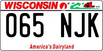 WI license plate 065NJK