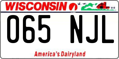 WI license plate 065NJL