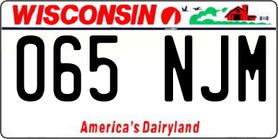 WI license plate 065NJM