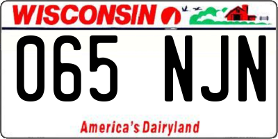 WI license plate 065NJN
