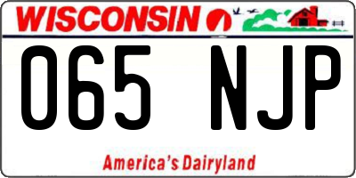 WI license plate 065NJP