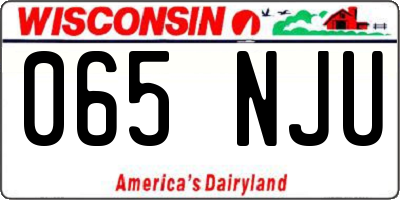 WI license plate 065NJU