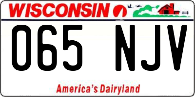 WI license plate 065NJV