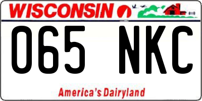 WI license plate 065NKC