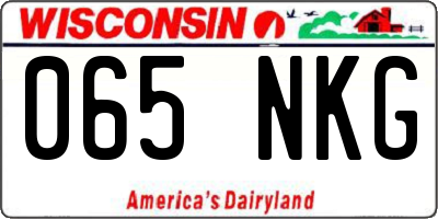 WI license plate 065NKG