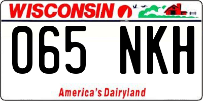 WI license plate 065NKH