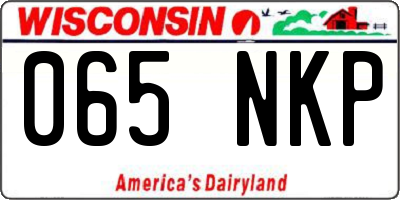 WI license plate 065NKP