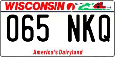 WI license plate 065NKQ