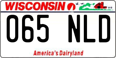 WI license plate 065NLD