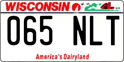 WI license plate 065NLT
