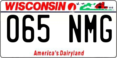 WI license plate 065NMG