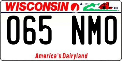 WI license plate 065NMO