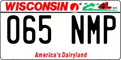 WI license plate 065NMP