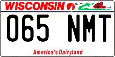 WI license plate 065NMT