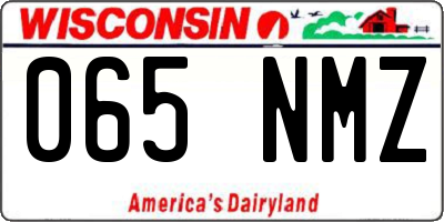 WI license plate 065NMZ