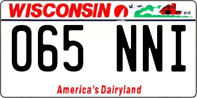 WI license plate 065NNI