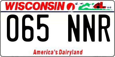 WI license plate 065NNR