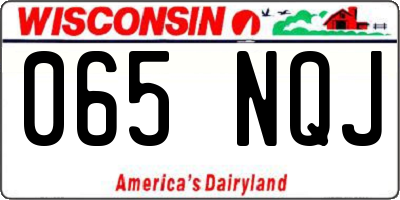 WI license plate 065NQJ