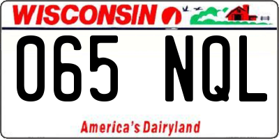 WI license plate 065NQL