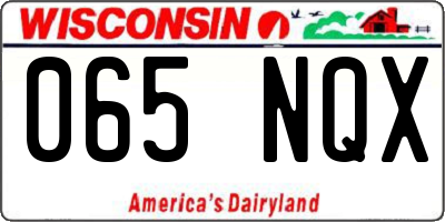 WI license plate 065NQX