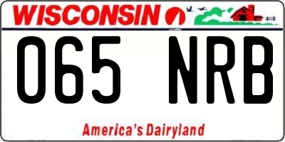 WI license plate 065NRB