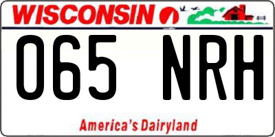 WI license plate 065NRH