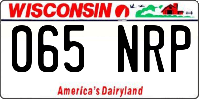 WI license plate 065NRP