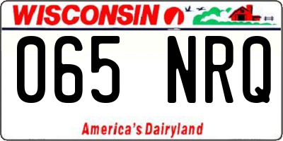 WI license plate 065NRQ