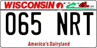 WI license plate 065NRT