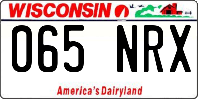 WI license plate 065NRX