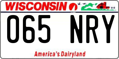 WI license plate 065NRY