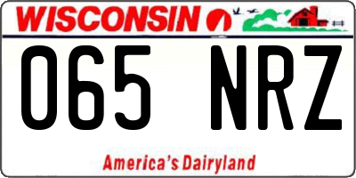 WI license plate 065NRZ
