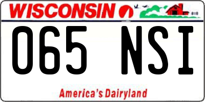 WI license plate 065NSI