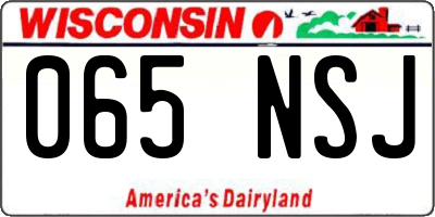 WI license plate 065NSJ