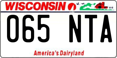 WI license plate 065NTA
