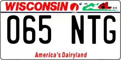 WI license plate 065NTG