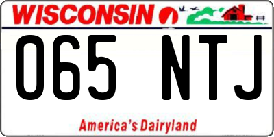 WI license plate 065NTJ