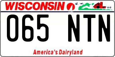 WI license plate 065NTN