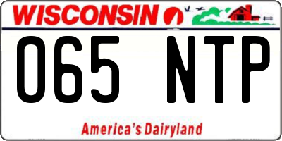 WI license plate 065NTP