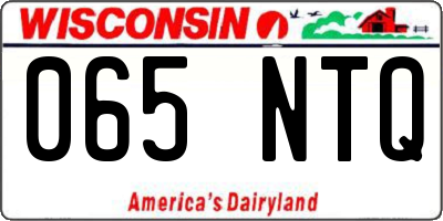 WI license plate 065NTQ