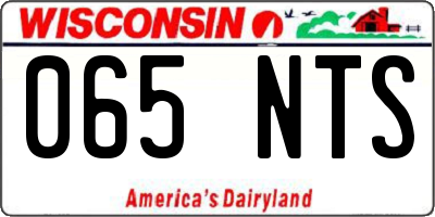 WI license plate 065NTS