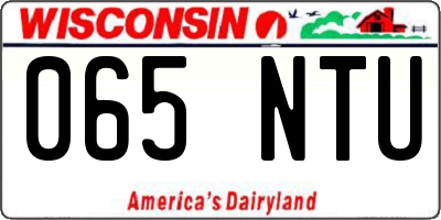 WI license plate 065NTU