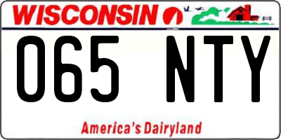 WI license plate 065NTY